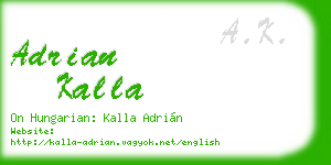 adrian kalla business card